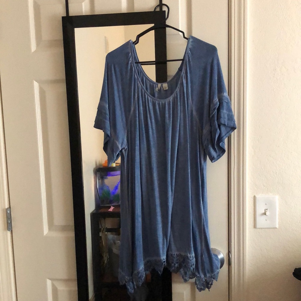 Lace Trimmed T-Shirt Tunic